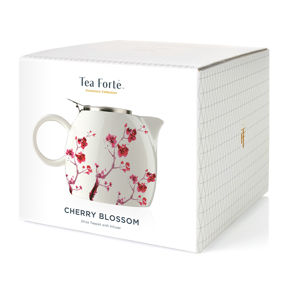 Pugg Teapot & Infuser Cherry Blossom Luxury Teaware Tea Forté Australia